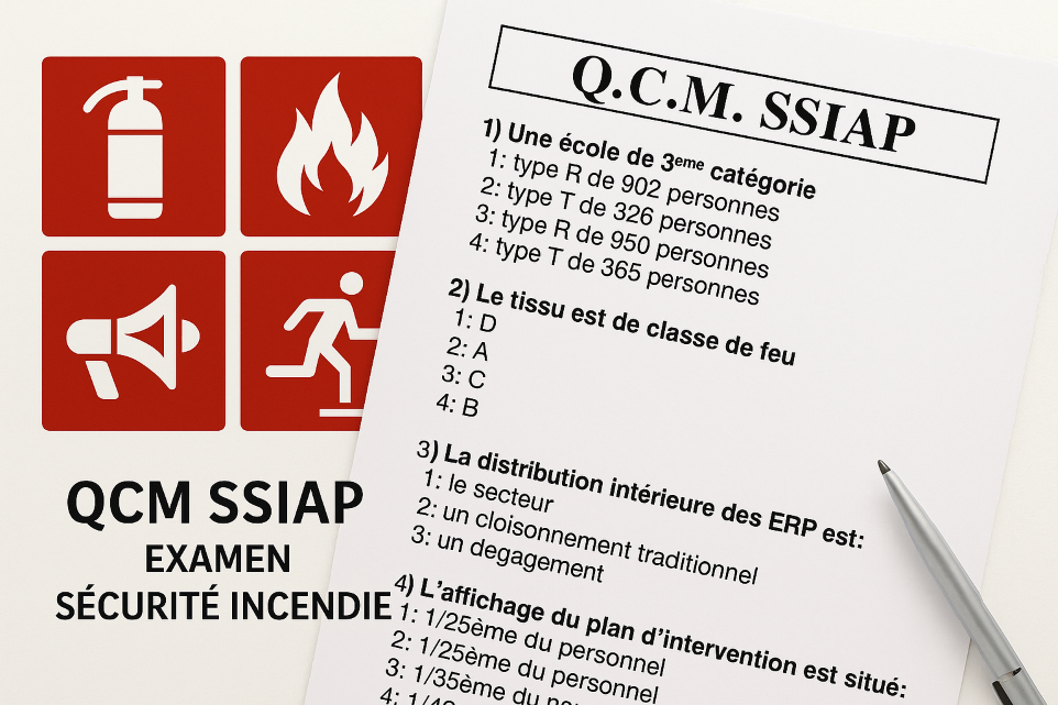 Qcm ssiap 1 examen sécurité incendie